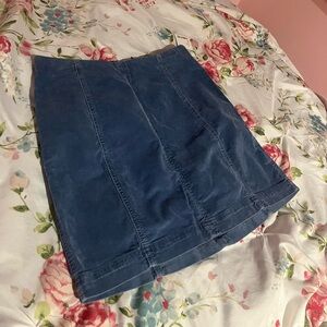 Free People Blue Mini Skirt